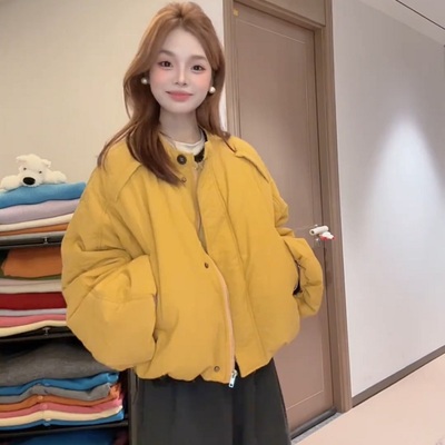 短款面包服保暖棉服外套女装冬季宽松小众百搭棉衣减龄上衣小个子