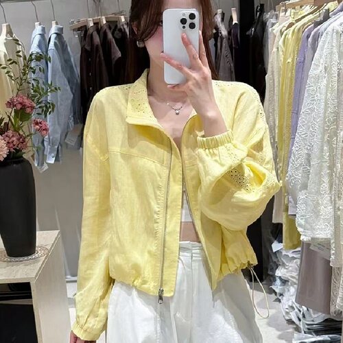 韩系高级感薄外套女气质小个子超好看独特短款防晒衣宽松2026新款