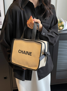 2023ins超火化妆包女大容量便携护肤品收纳旅行防水手提洗漱包袋