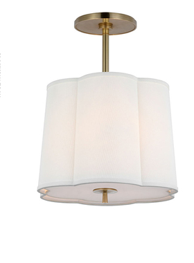 美式全铜吸顶灯VC1:1-Simple scallop复古别墅餐厅卧室书房玄关灯