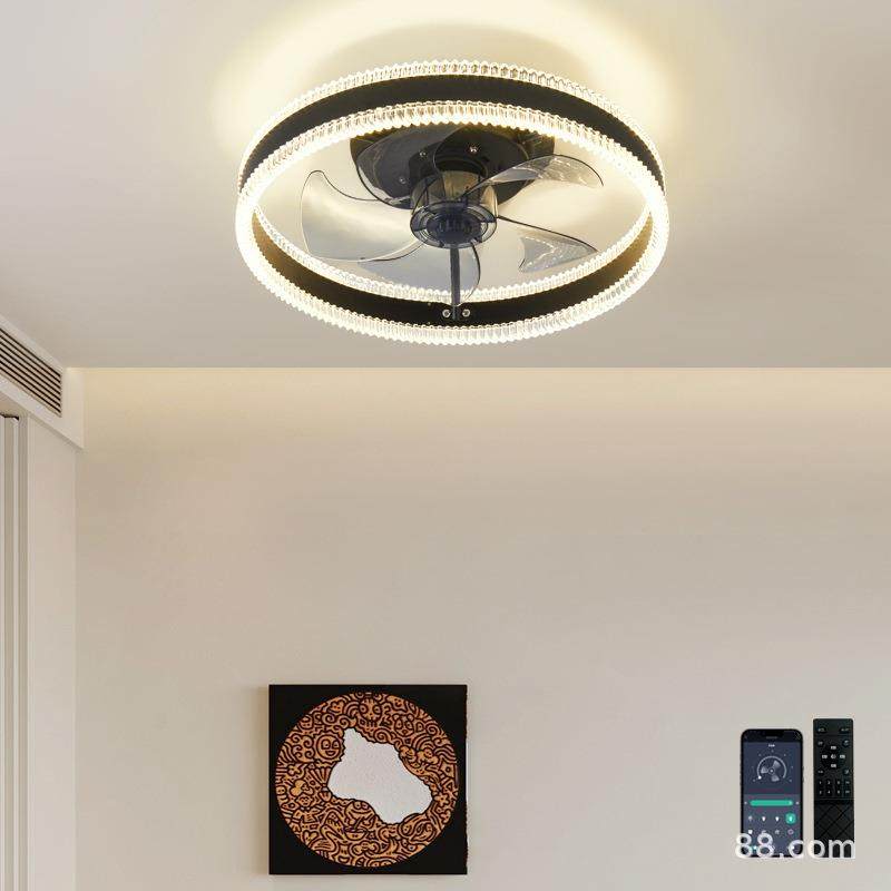 跨境Alexa音箱110v风扇吸顶灯北欧卧室静音餐厅客厅欧美规风扇灯