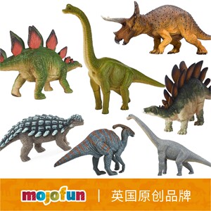 英国mojofun仿真动物模型史前动物恐龙翼龙剑齿虎猛犸象送宝宝