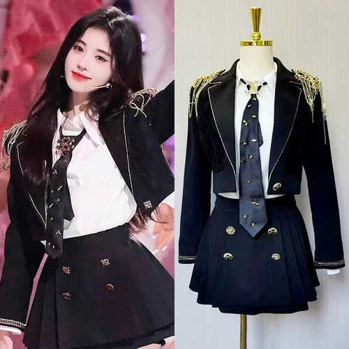 短裙鞠婧祎同款演出服涤纶