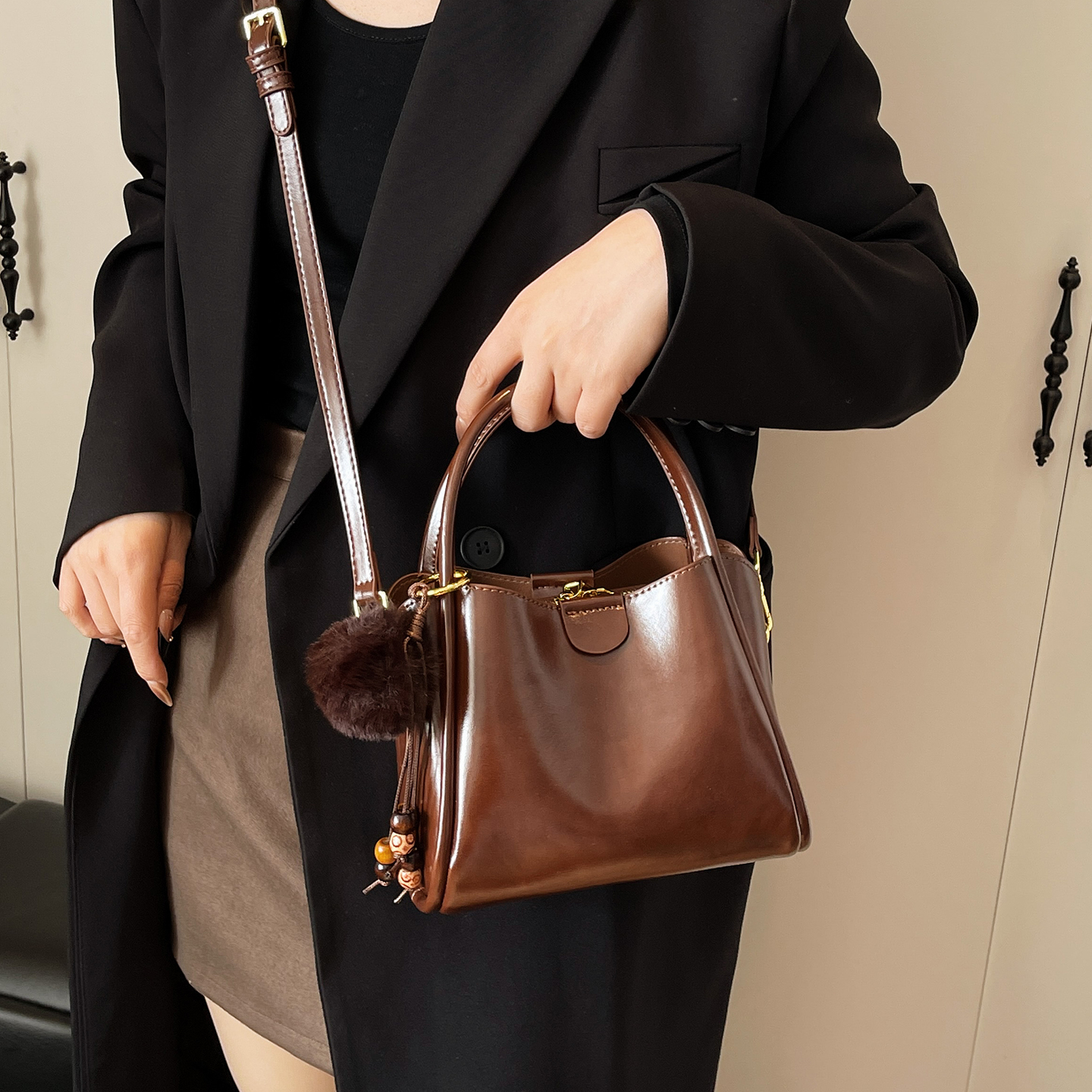 水桶包女2025新款高级感轻奢小众