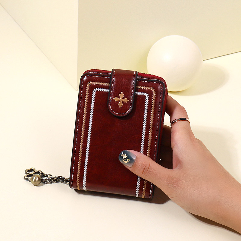 卡包女新款防盗刷大容量多功能卡包折叠零钱包便携钱包卡包一体包