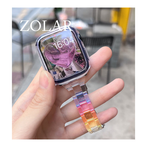 ZOLARDIY彩色亚克力苹果手表带