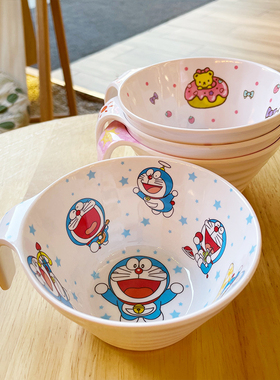 密胺卡通手柄造型碗耐摔儿童餐具美耐皿创意宝宝吃饭碗仿瓷小童用
