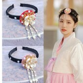 延吉韩版 发饰朝鲜族传统可爱少数民族韩服表演出头饰头花发箍摄影