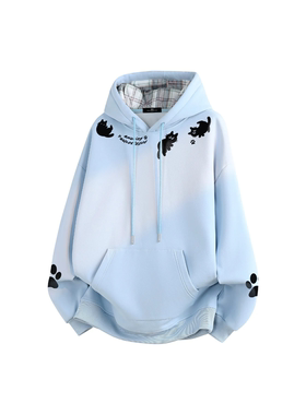 PAUL COSTELLOE保罗.科斯特洛 美式高街品牌Logo字母印花连帽卫衣