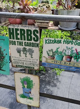 复古花卉人物铁皮画花园田园艺花店阳台户外墙面做旧装饰布置挂件