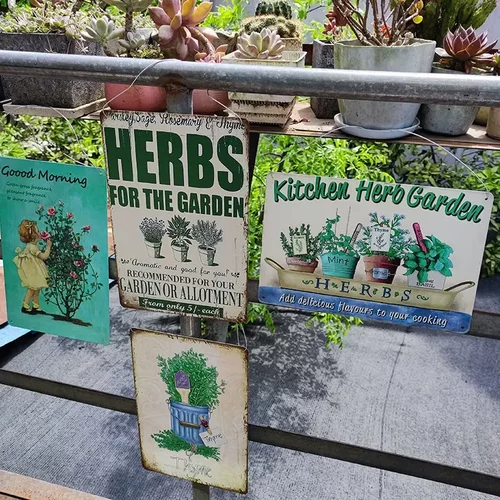 复古花卉人物铁皮画花园田园