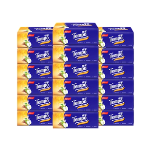 Tempo得宝抽纸整箱苹果木味面巾纸餐纸巾4层90抽16包德宝软抽纸