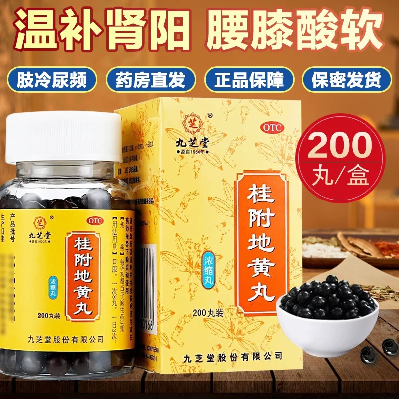 【九芝堂】桂附地黄丸200丸*1瓶/盒