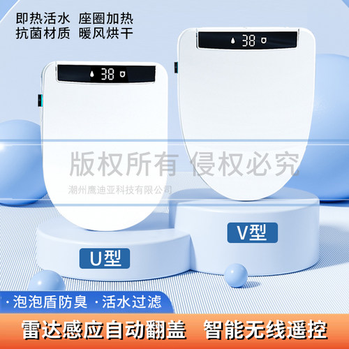 中国大陆冲洗烘干智能坐便盖板