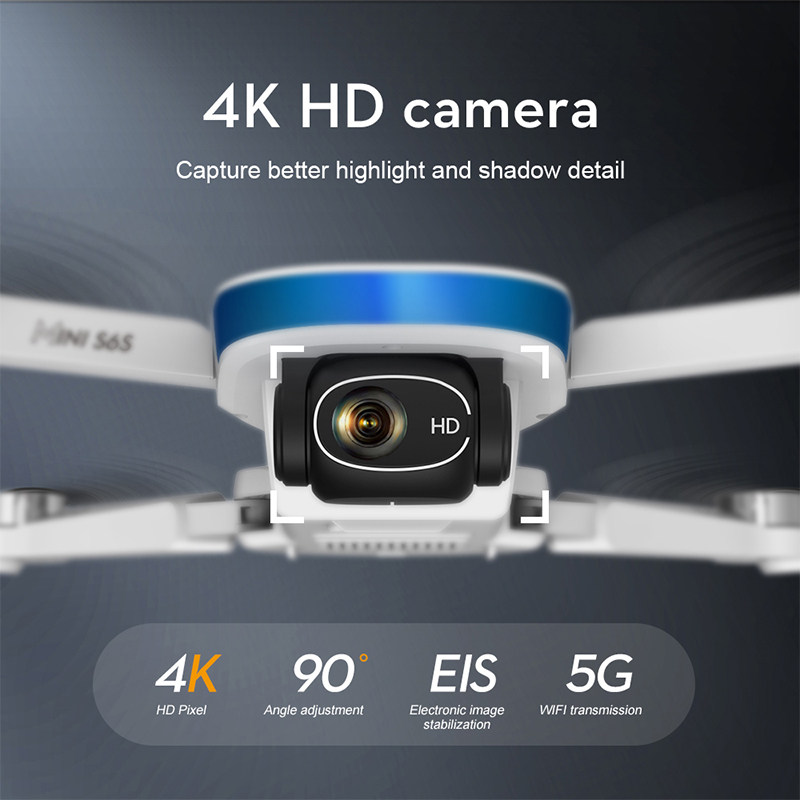 SALMOPH S6S 미니 GPS 드론 150G 4K 전문가용 HD 듀얼 카메라