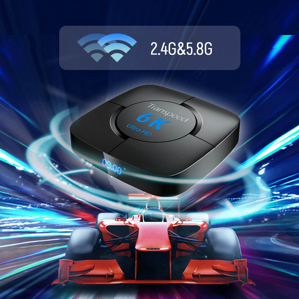 TRANSPEED 안드로이드 10.0 ALLWINNER H616 TV BOX 블랙라이트 음성