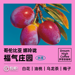 梦想舍 福气庄园瑰夏浅烘手冲精品咖啡豆新鲜烘焙 哥伦比亚 120g