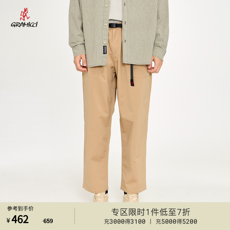 GRAMICCI小野人男女新款裤子休闲长裤21SC01宽松锥形黑色工装裤