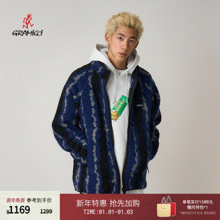 GRAMICCI小野人加厚仿羊羔绒简约立领针织休闲外套上衣G5FU J043