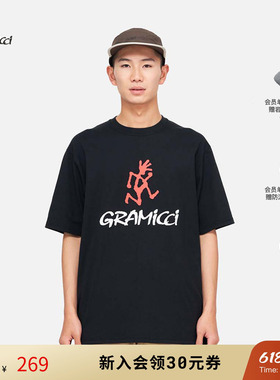 GRAMICCI小野人LOGO男女同款圆领夏季户外运动短袖T恤G4SU-T097