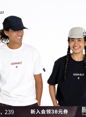 GRAMICCI小野人 山系刺绣男女圆领短袖T恤情侣GUT-21SC04