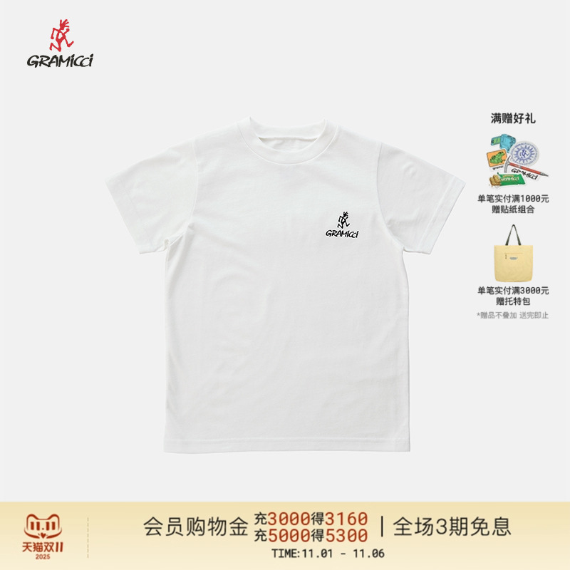 【25春】gramicci小野人新品小LOGO印花儿童短袖T恤G5SK-T084-K-J