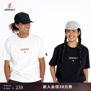 T恤GUT 21SC04 圆领情侣纯棉短袖 GRAMICCI小野人刺绣logo男女同款