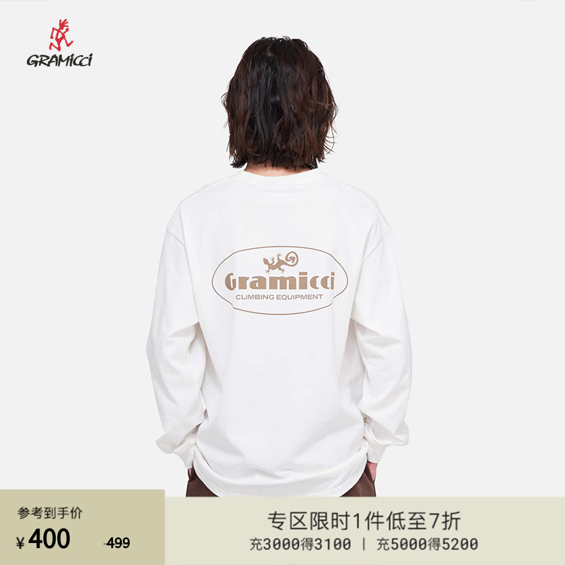 GRAMICCI小野人新品印花图案长袖T恤T164情侣款T恤