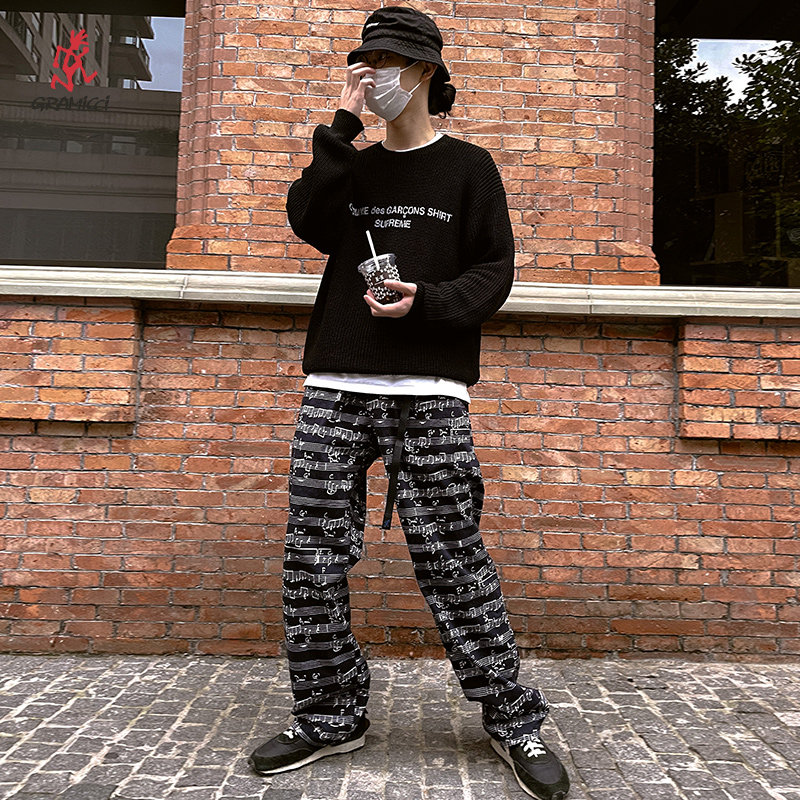 gramicci*book works联名男长裤子_音符元 