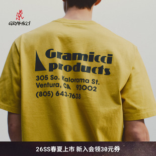 宽松休闲纯棉短袖 26新款 GRAMICCI小野人男女同款 T090 T恤G6SU