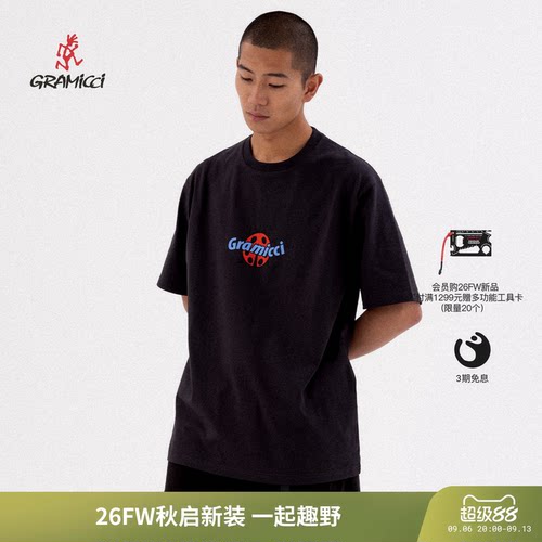 【26秋】Gramicci小野人男女休闲图案短袖T恤宽松上衣G6FM-T084