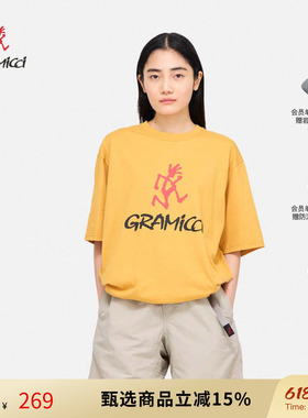 【26新款】GRAMICCI小野人情侣LOGO男女圆领夏季短袖T恤G4SU-T097