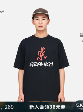 GRAMICCI小野人LOGO男女同款圆领夏季户外运动短袖T恤G4SU-T097