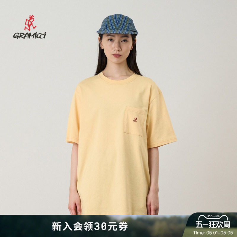 【26新款】GRAMICCI小野人男女刺绣圆领短袖情侣装T恤G3