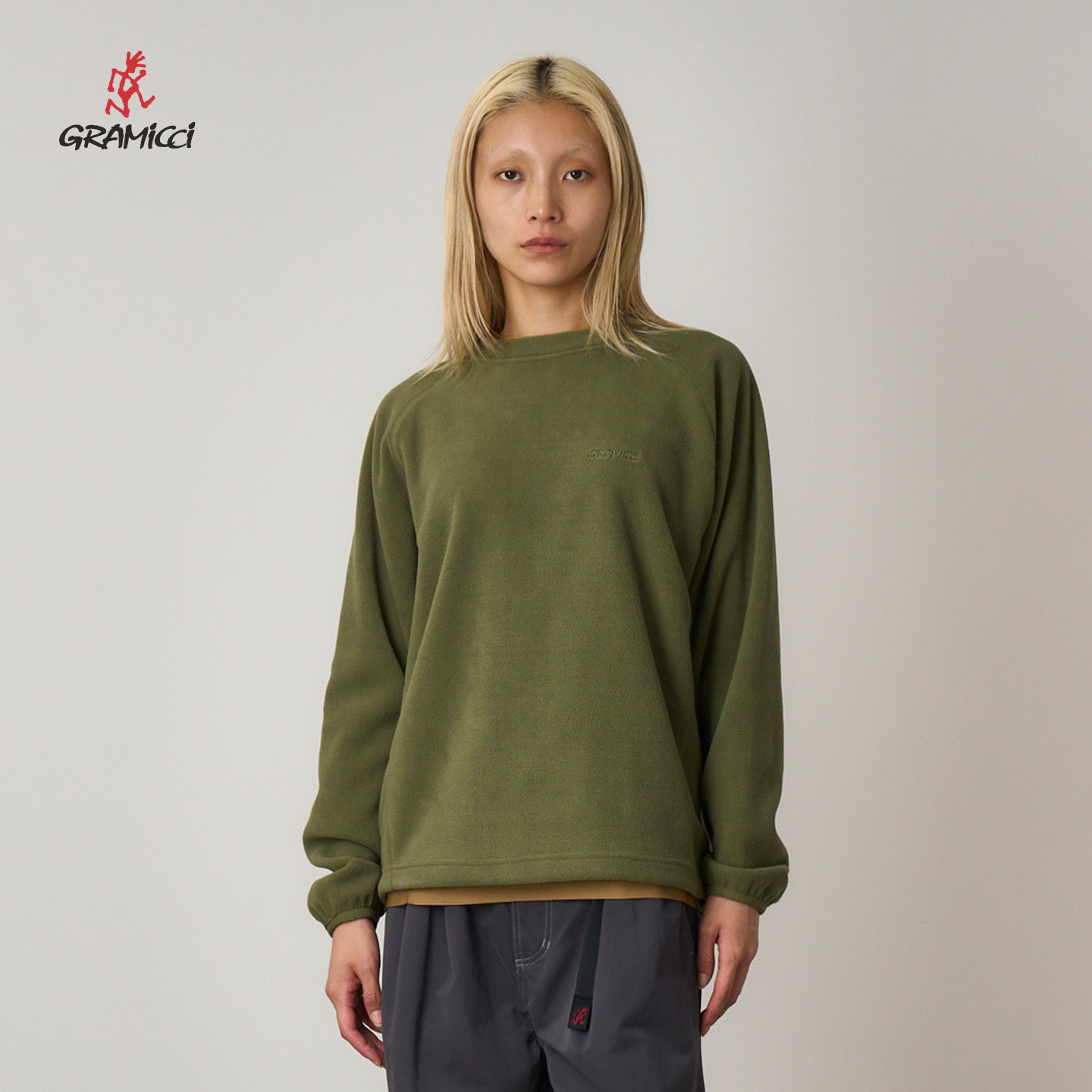 GRAMICCI小野人冬季男女情侣款保暖舒适抓绒套头衫G5FU-J055