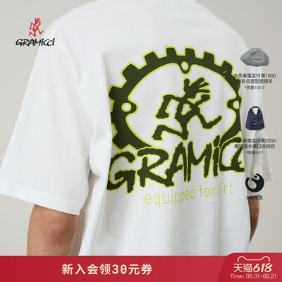 【26新款】GRAMICCI小野人夏休闲图案印花纯棉短袖T恤G6SU-T102