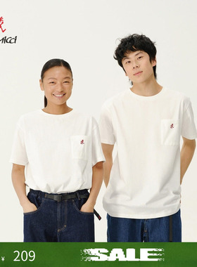 【季末折扣】GRAMICCI小野人男女同款刺绣logo短袖T恤1948-STS