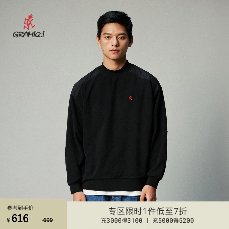 GRAMICCI小野人冬季情侣简约圆领摇粒绒针织套头衫卫衣上衣FCN23