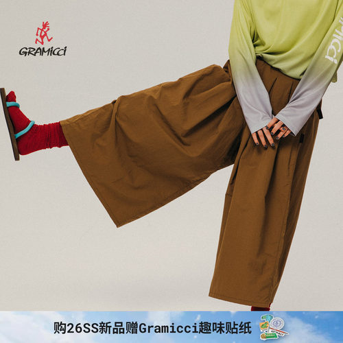26新款小野人休闲阔腿裤裙女