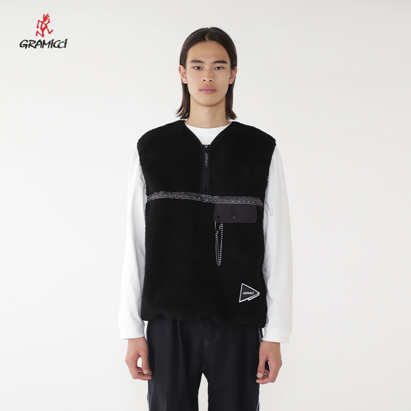 【and wander联名】GRAMICCI小野人24秋摇粒绒背心F3006针织马甲