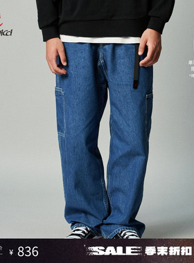 【季末折扣】GRAMICCI小野人男士贴袋大口袋裤牛仔长裤G5FM-P058