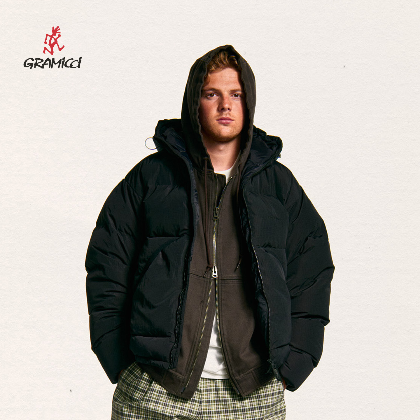 GRAMICCI小野人连帽防泼水简约男女同款羽绒服外套G5FU-J017