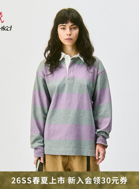 【26新款】GRAMICCI小野人男款条纹POLO户外衫针织上衣G6SM-J059