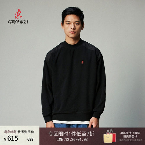 GRAMICCI小野人冬季情侣简约圆领摇粒绒针织套头衫卫衣上衣FCN23