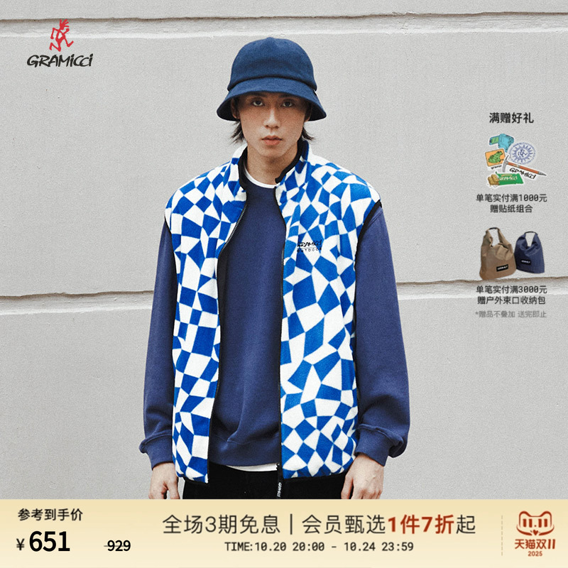 GRAMICCI小野人 男女同款两面穿情侣外套背心G2FU-J041