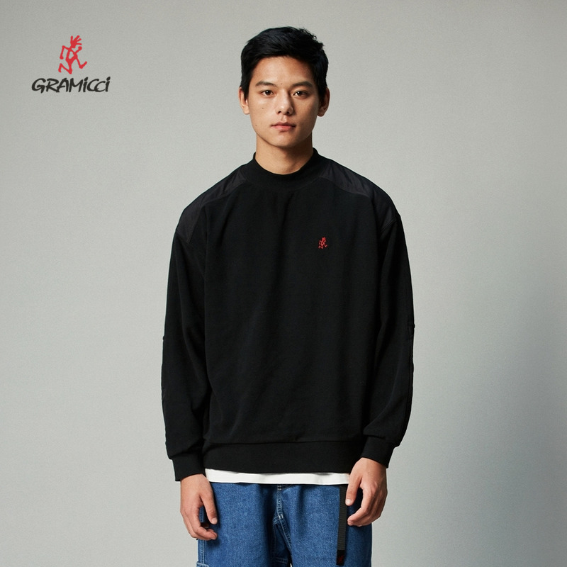 GRAMICCI小野人冬季情侣简约圆领摇粒绒针织套头衫卫衣上衣FCN23