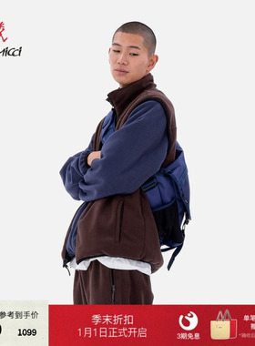 【季末折扣】GRAMICCI小野人男女款抓绒两面穿外套G5FU-J004