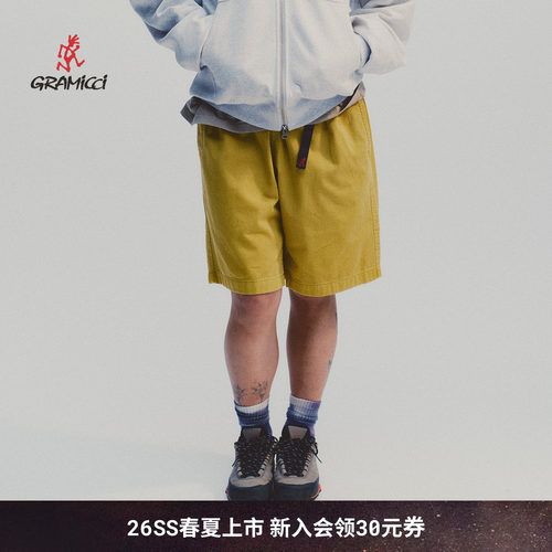 【26新款】GRAMICCI小野人春夏男士运动休闲滑板短裤子G4SM-P123