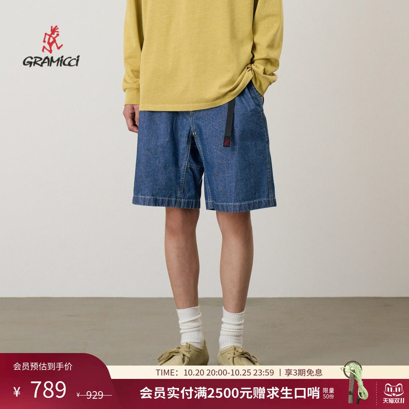 Gramicci小野人男牛仔轻工装风格短裤春秋G6SM-P013