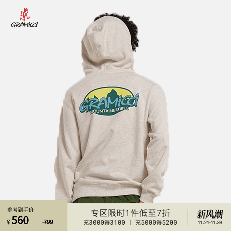 GRAMICCI小野人印花套头连帽卫衣